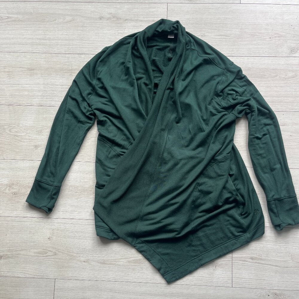 Athleta Dark Green Open Cardigan